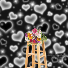 Aperturee - Bokeh Black Heart Valentinstag Hintergründe für Fotos