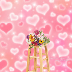 Aperturee - Bokeh rosa Herz Valentinstag Fotografie Hintergrund