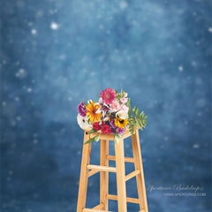 Aperturee - Bokeh Snow Blue Fine Art Portrait Studio Hintergrund