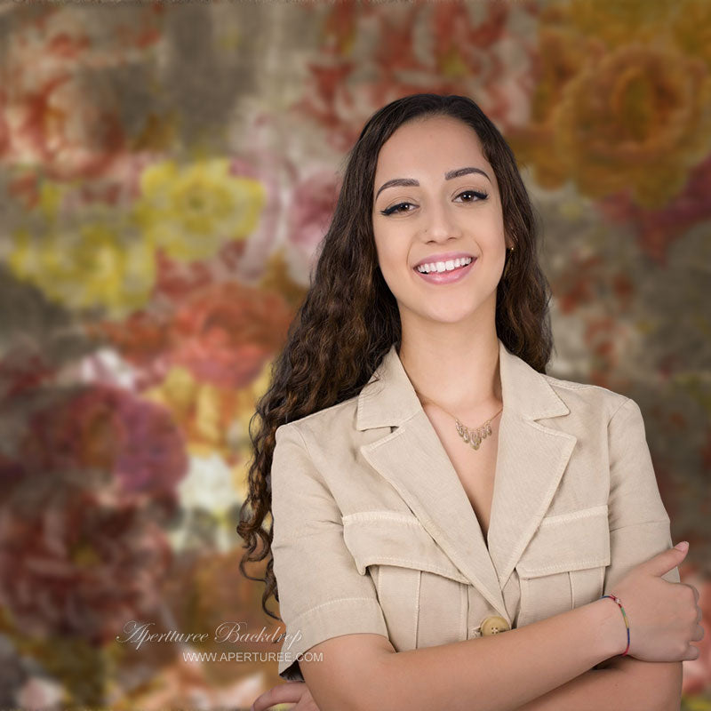 Aperturee - Blumenstrauß Vintage Ölgemälde Fine Art Foto Hintergrund