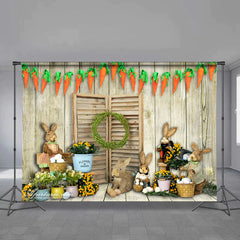 Aperturee - Hase Papagei Holzeier Frohe Ostern Hintergrund