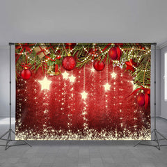 Aperturee - Burgunderroter Glitzerball Weihnachtshintergrund