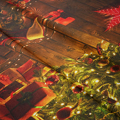 Aperturee - Hütte roter Stern Baum Kamin Weihnachtskulisse