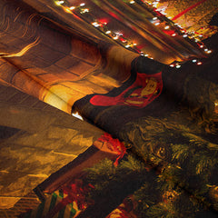 Aperturee - Kerze Kamin Goldkugel Baum Weihnachtskulisse