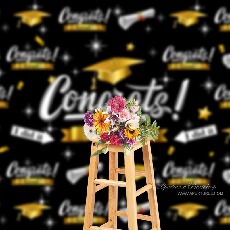 Aperturee - Caps Stars Zertifikate Schwarzer Hintergrund für Fotos