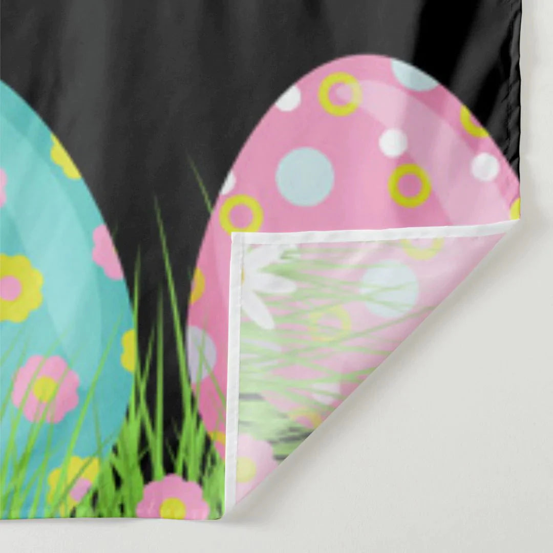Aperturee - Cartoon Hop Rabbit Chick Frohe Ostern Hintergrund