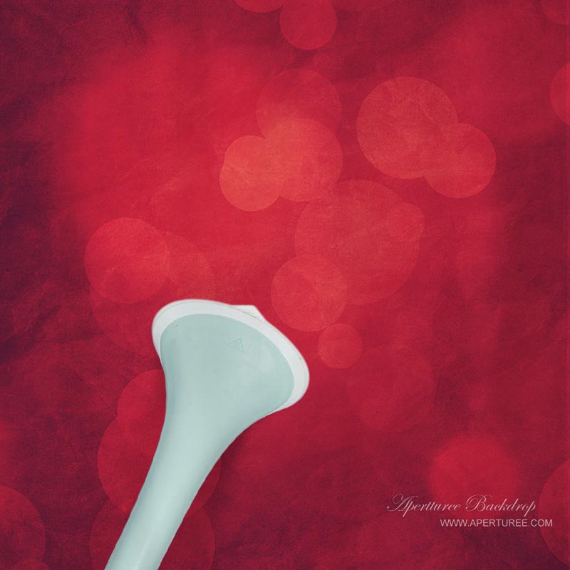 Aperturee - Cherry Crisp Red Bokeh Light Fotostudio Hintergrund