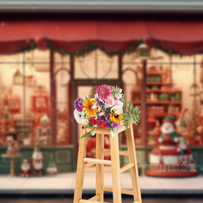 Aperturee - Weihnachts Geschenkladen Urlaubsporträt Studio Hintergrund