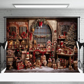 Aperturee - Weihnachten Santa Haus Fenster Fotografie Hintergrund