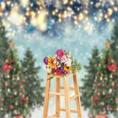 Aperturee - Weihnachtsbaum Schnee Bokeh Geschenk Foto Sweep Hintergrund