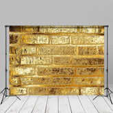 Aperturee - Klassischer Gold Backsteinmauer Fotostudio Hintergrund