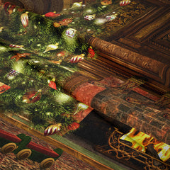Aperturee - Klassischer Raum riesiger Baum Kranz Weihnachtshintergrund