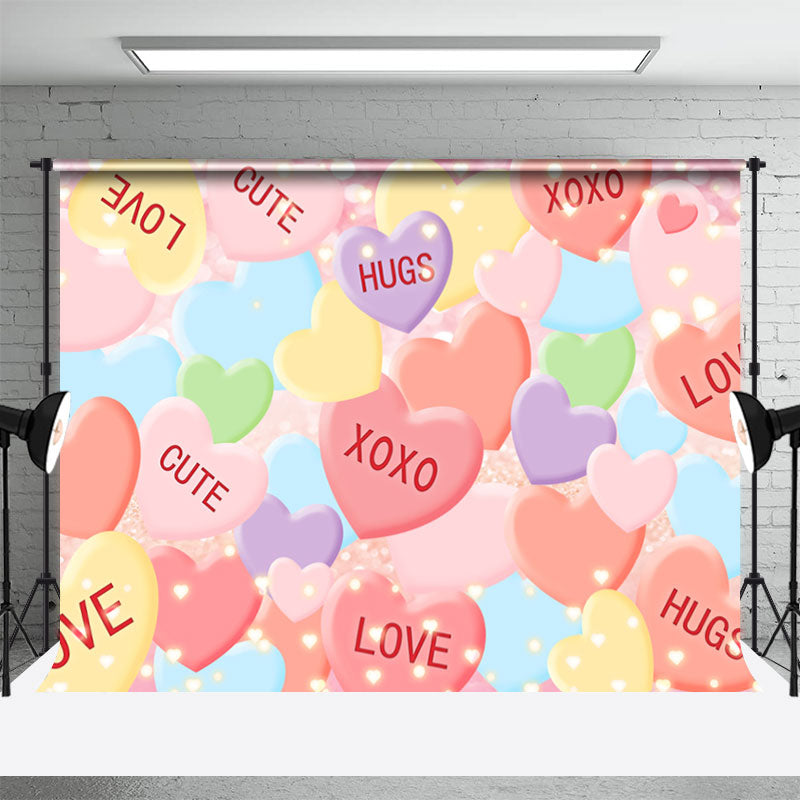 Aperturee - Farbige Liebe süßes Herz Valentinstag Hintergrund