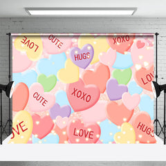 Aperturee - Farbige Liebe süßes Herz Valentinstag Hintergrund