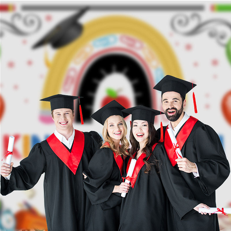 Aperturee - Bunter Ballon Hintergrund für Kindergartenabsolventen für Fotos