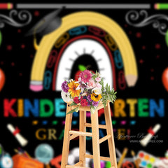 Aperturee - Bunte Elemente Kindergarten Absolventen Fotohintergrund