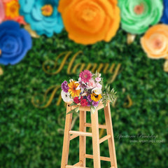 Aperturee - Bunte Blumenblätter Wand Muttertag Hintergrund Diy