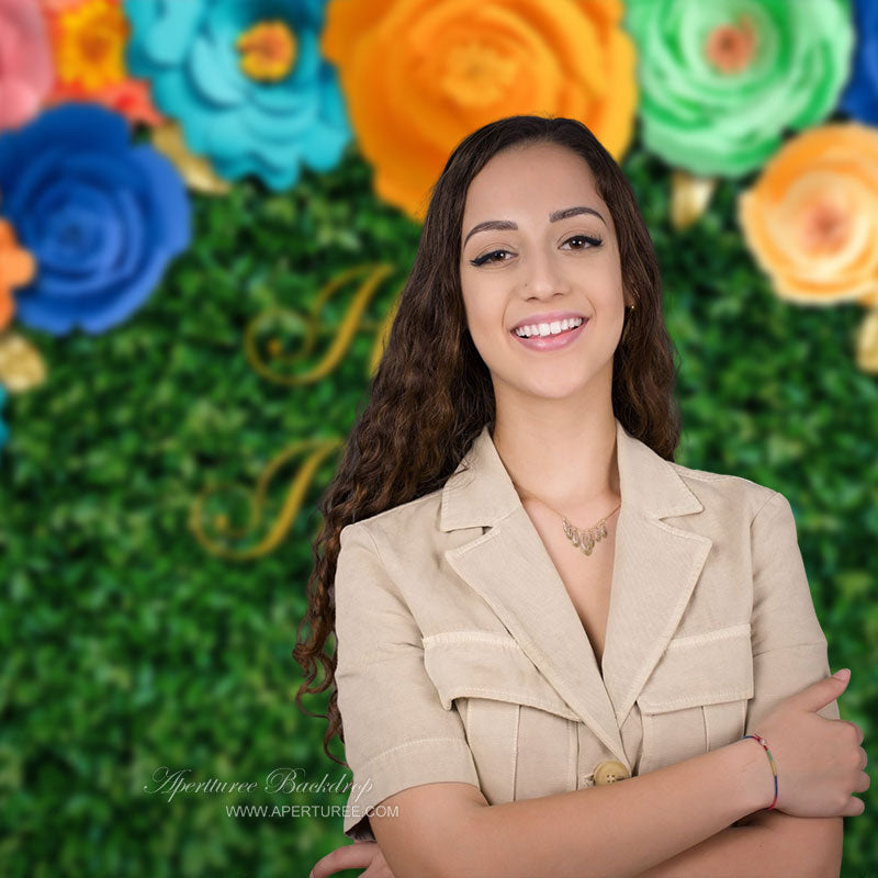 Aperturee - Bunte Blumenblätter Wand Muttertag Hintergrund Diy