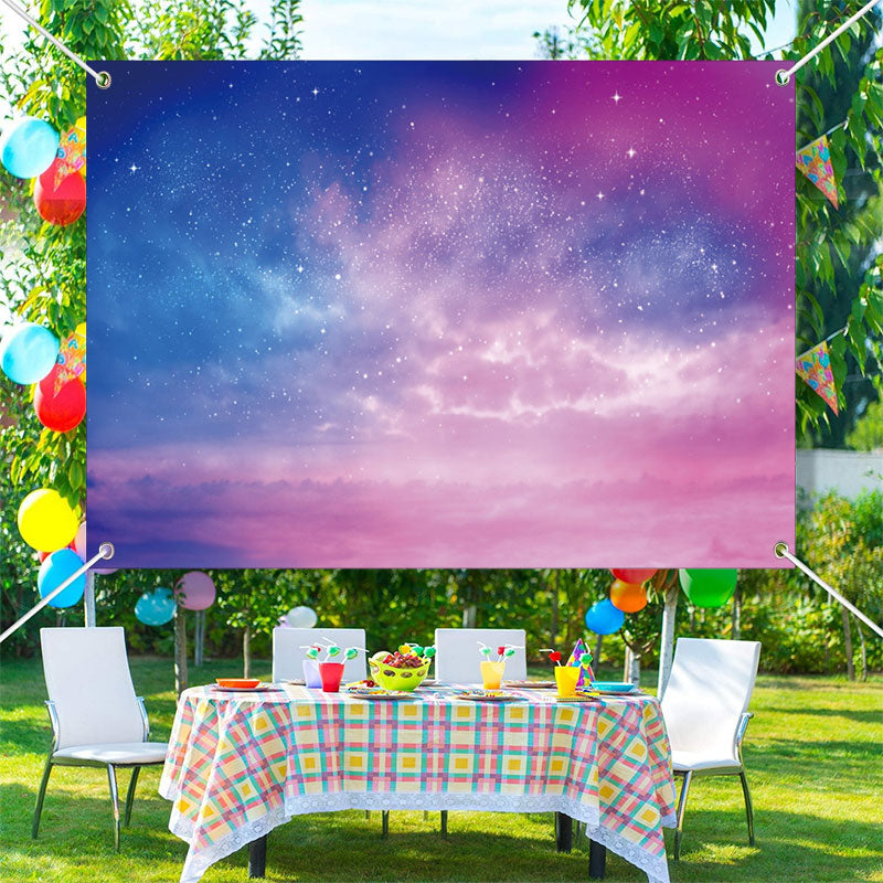 Aperturee - Bunte Galaxie Sterne Wolken Himmel Kunst Hintergrund