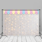 Aperturee – Bunte Shed Light Dots Brick Fotografie Hintergrund