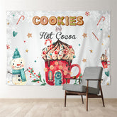 Aperturee - Cookies Hot Cocoa Red House Schneemann Weihnachtskulisse