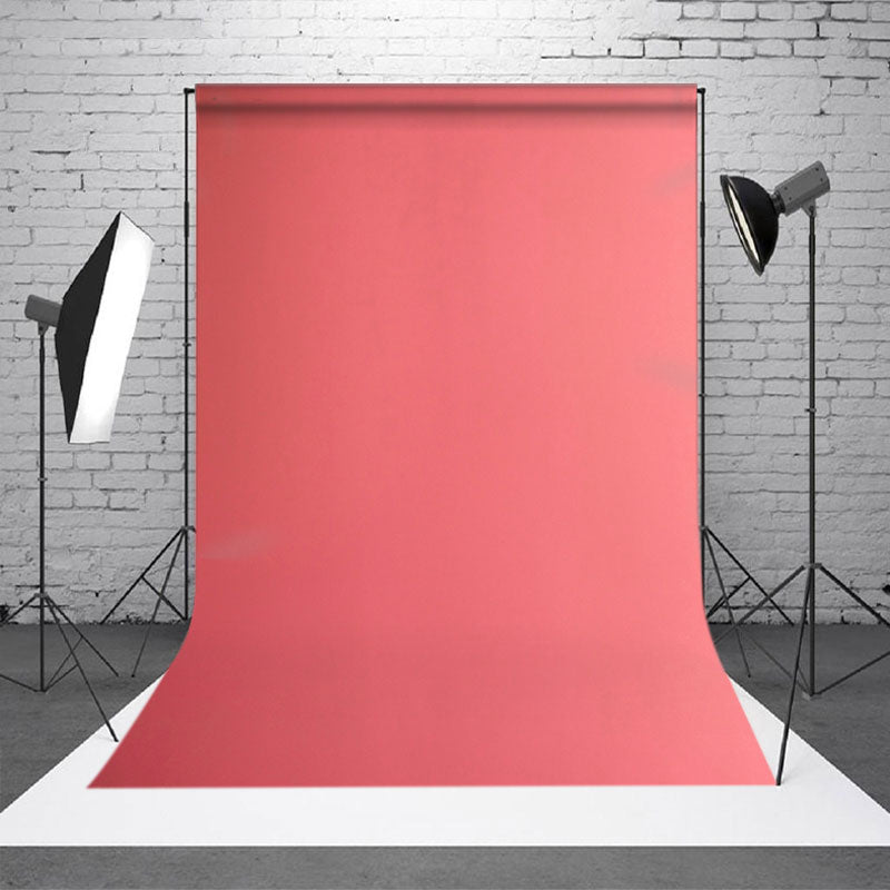 Aperturee - Korallenroter einfarbiger Fotostudio Hintergrund für Porträts