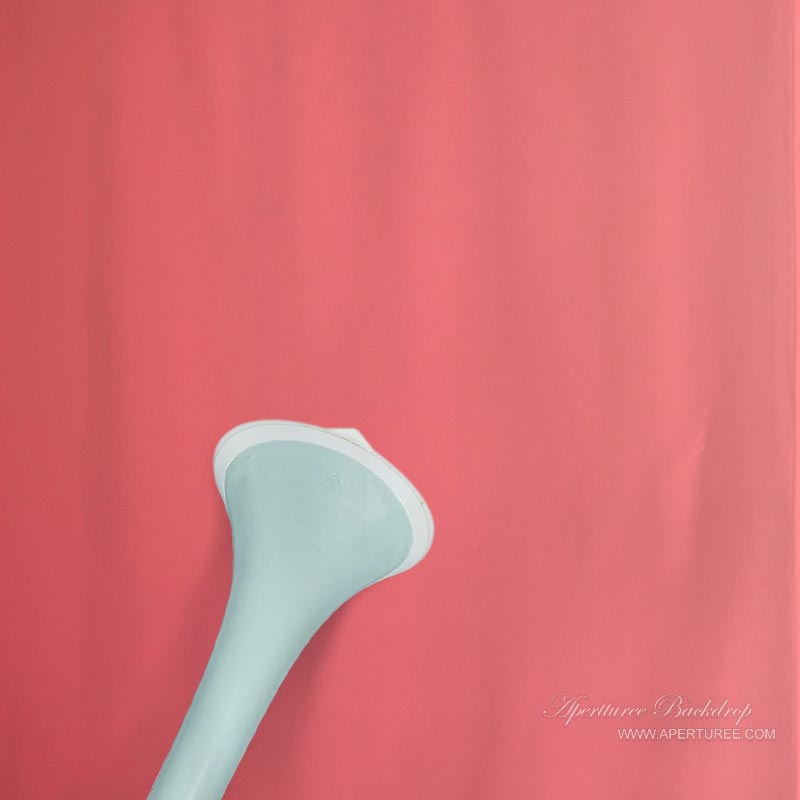 Aperturee - Korallenroter einfarbiger Fotostudio Hintergrund für Porträts