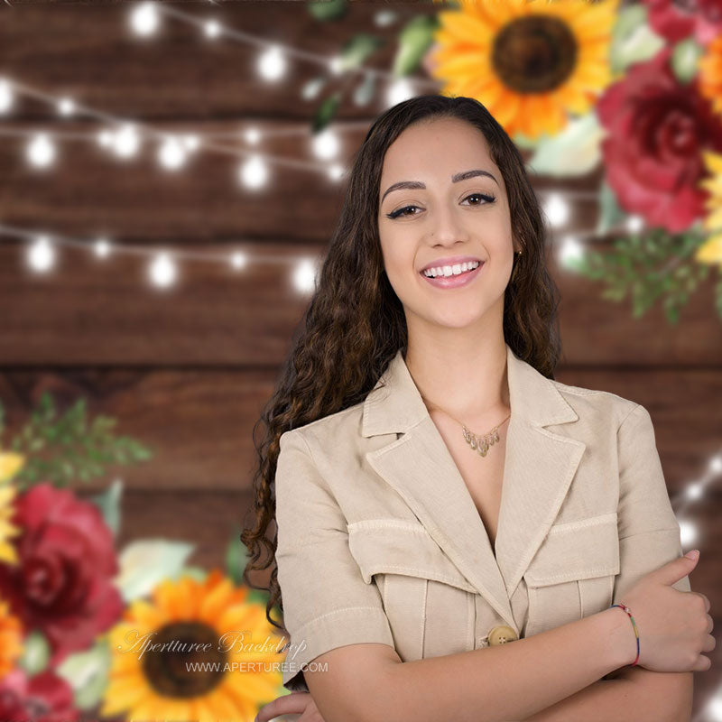 Aperturee – tiefer hölzerner Wand Drehsohlen Blumenhintergrund für Fotos