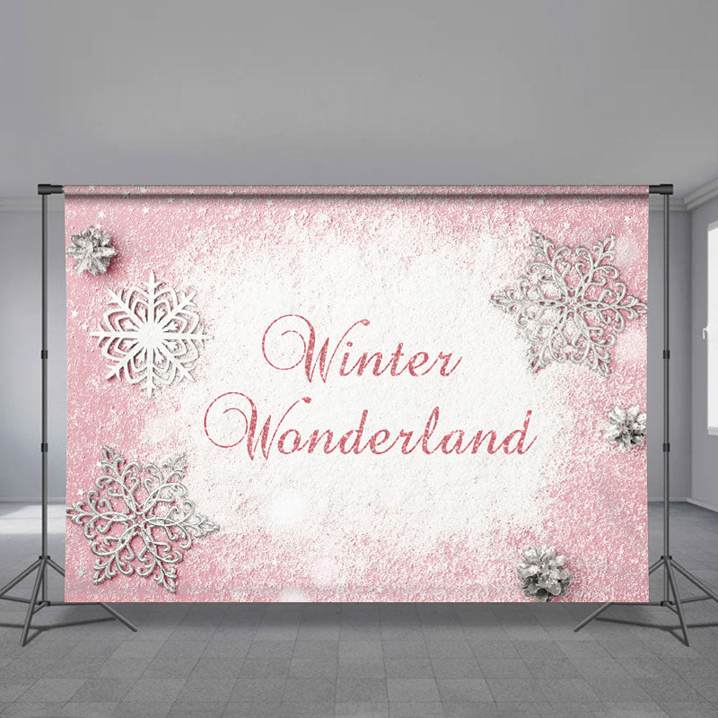 Aperturee - Dusty Pink Winter Wanderland Urlaubshintergrund