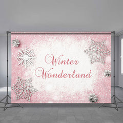 Aperturee - Dusty Pink Winter Wanderland Urlaubshintergrund