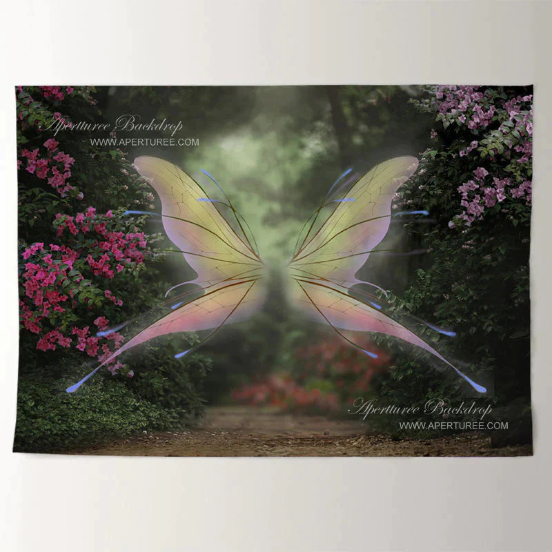 Aperturee - Fairy Wonderland Floral Butterfly Frühlingshintergrund