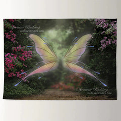 Aperturee - Fairy Wonderland Floral Butterfly Frühlingshintergrund