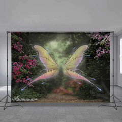 Aperturee - Fairy Wonderland Floral Butterfly Frühlingshintergrund