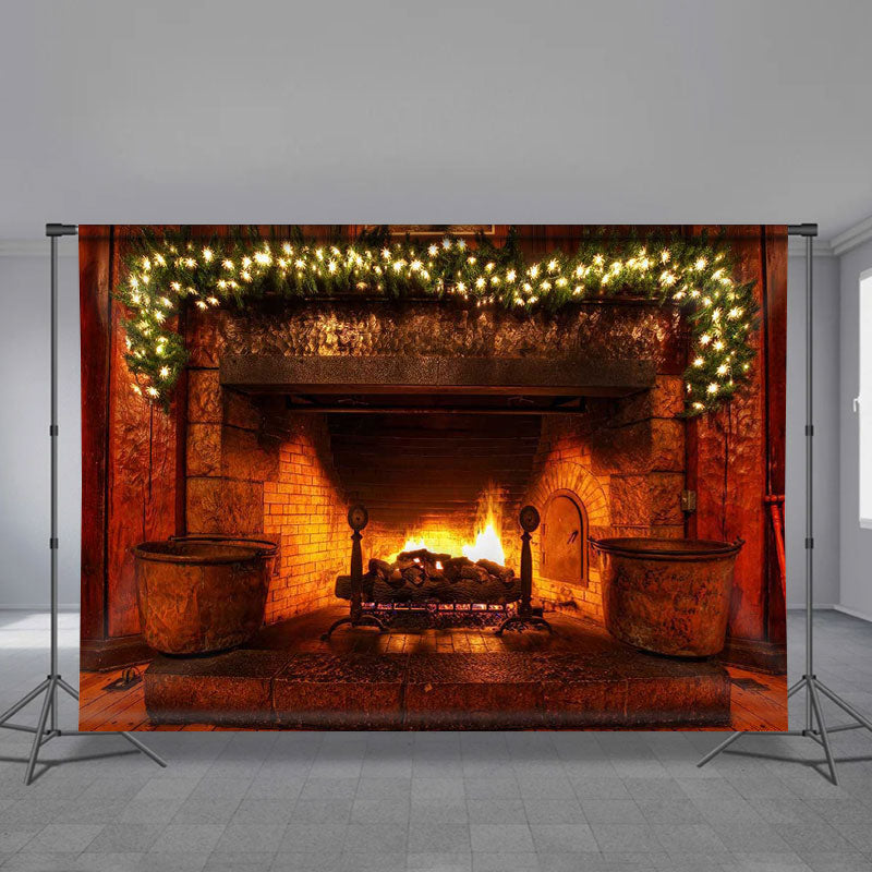 Aperturee - Kamin warmer Familienfoto Weihnachtshintergrund