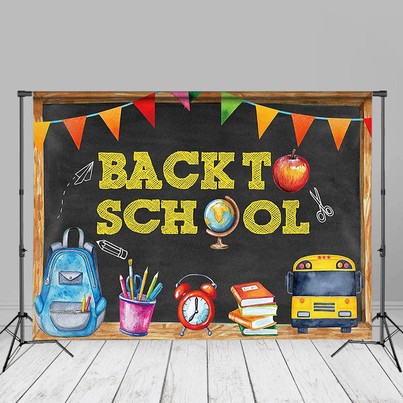 Aperturee - Flaggen Tafel Lernen Muster Zurück To Schule Hintergrund