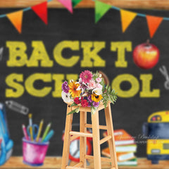 Aperturee - Flaggen Tafel Lernen Muster Zurück To Schule Hintergrund