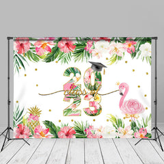 Aperturee - Flamingo Gold Diamond Floral 2023 Grad Fotohintergrund