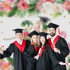 Aperturee - Flamingo Gold Diamond Floral 2023 Grad Fotohintergrund