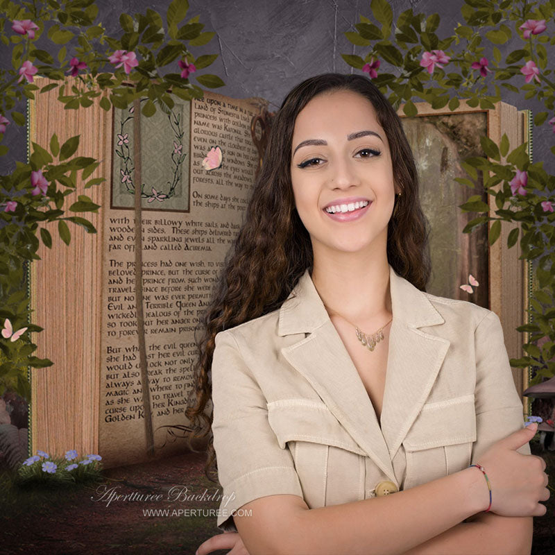 Aperturee - Blumen Schmetterlingsbuch Wunderland Frühlingshintergrund