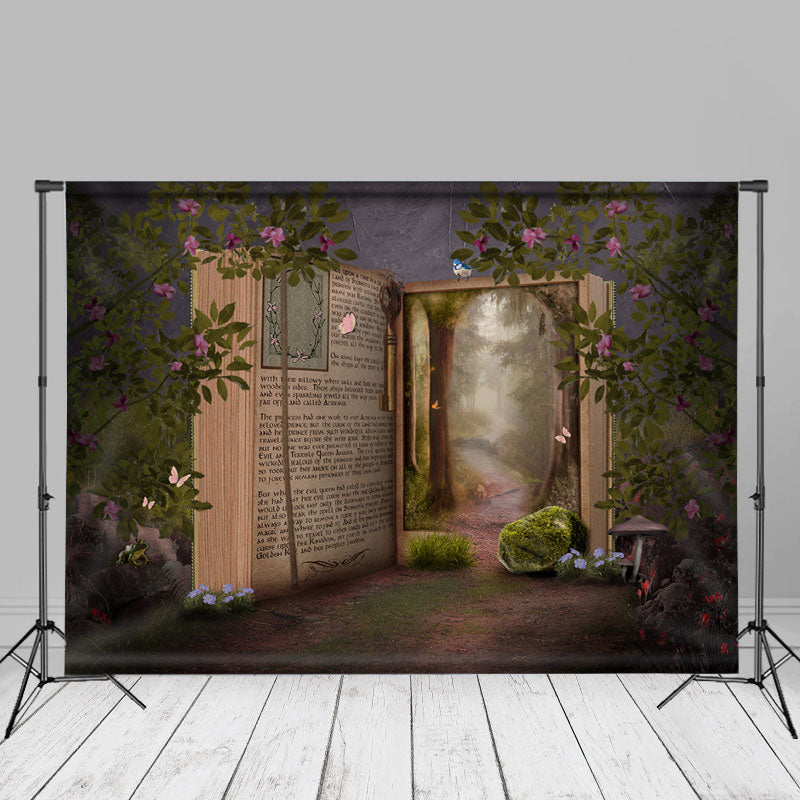 Aperturee - Blumen Schmetterlingsbuch Wunderland Frühlingshintergrund