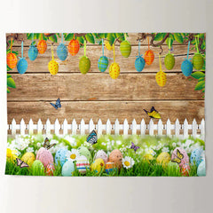 Aperturee - Blumengrasgarten mit Schmetterlings Osterkulisse