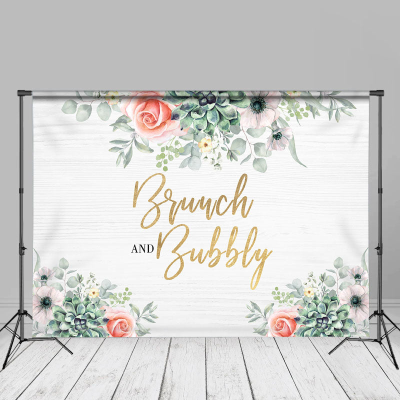 Aperturee - Blumenpflanzen Brunch Fotohintergrund mit sprudelndem Frühling