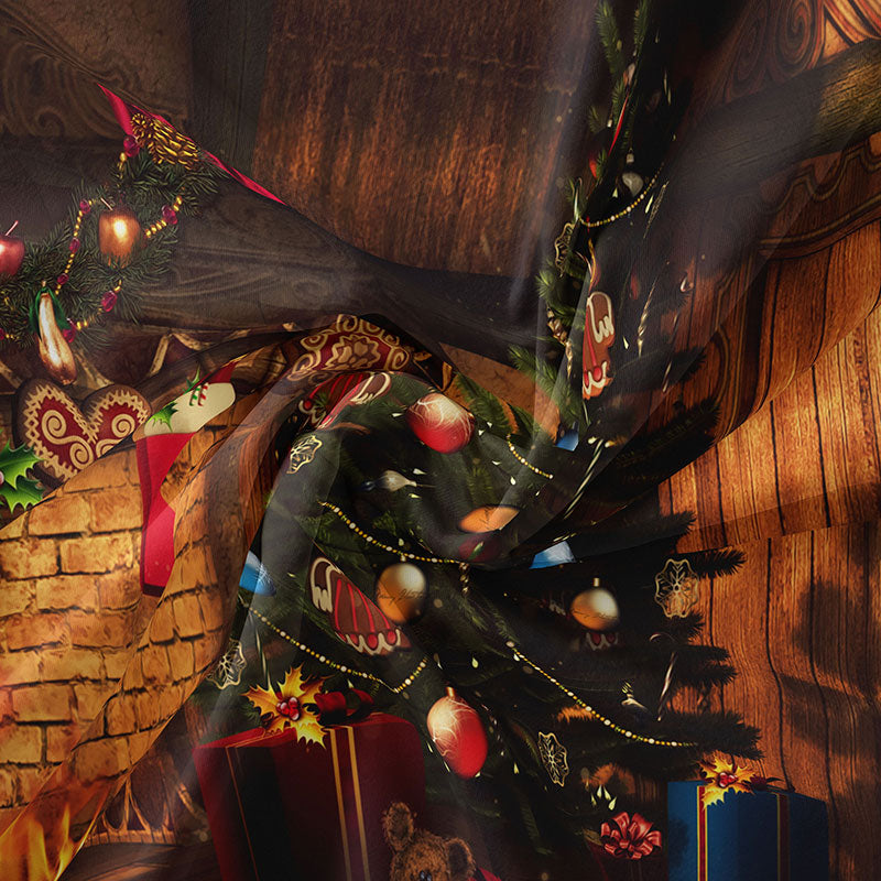 Aperturee - Geschenk Weihnachtsbaumkugel Hütte Urlaub Hintergrund
