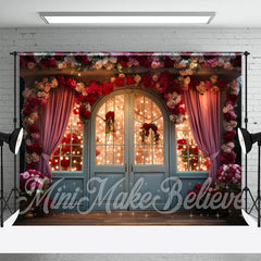 Aperturee - Glasfenstertürvorhang mit hellem Blumenhintergrund