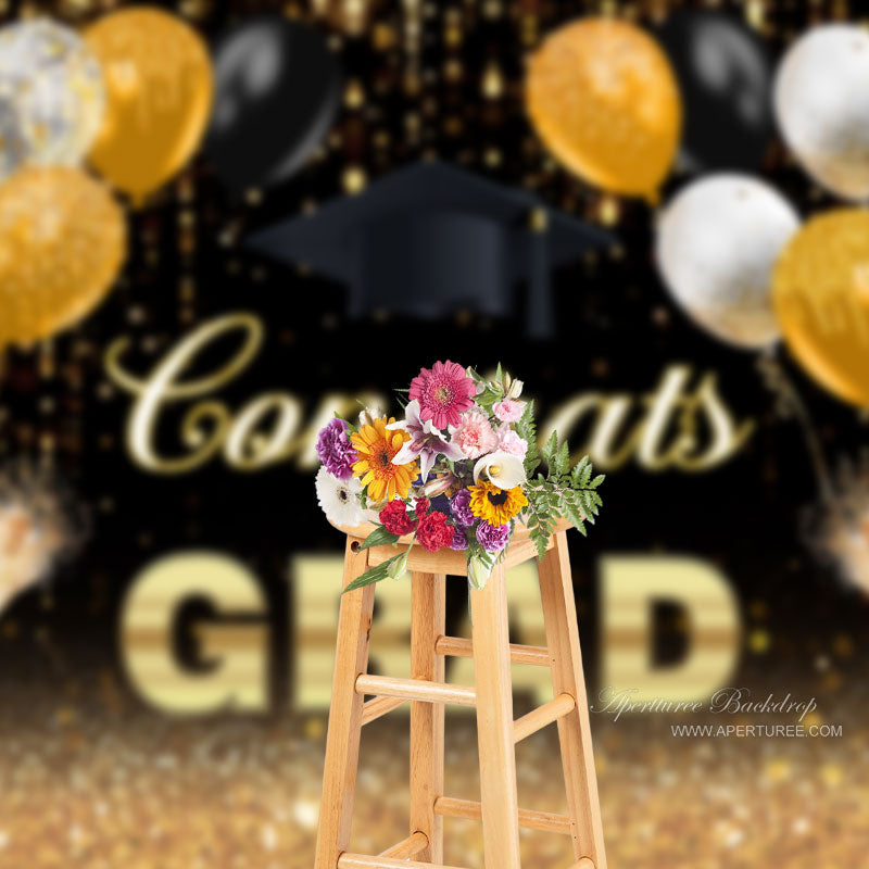 Aperturee - Glitzer Ballon Champagner Bokeh Grad Hintergrund für Foto