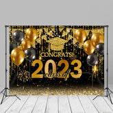 Aperturee - Glitzer Ballon Glückwunsch Klasse 2023 Fotohintergrund