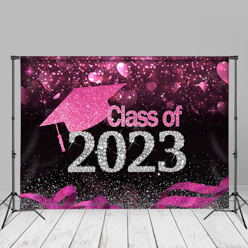 Aperturee - Glitzernder Schwarz Rosa Abschluss 2023 Hintergrund für Foto