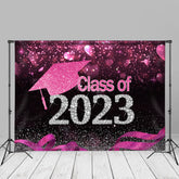 Aperturee - Glitzernder Schwarz Rosa Abschluss 2023 Hintergrund für Foto