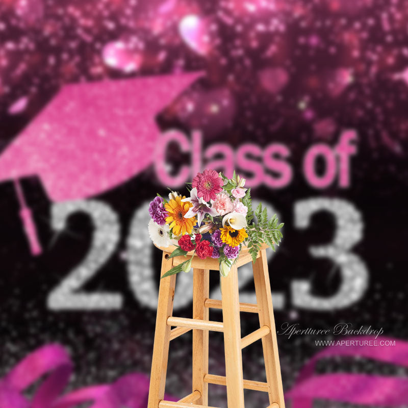 Aperturee - Glitzernder Schwarz Rosa Abschluss 2023 Hintergrund für Foto