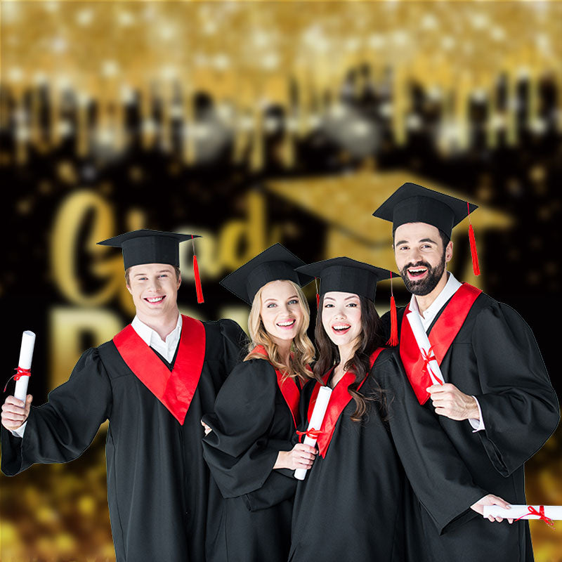 Aperturee - Glitzer Gold Light Grad Cap Fotografie Hintergrund
